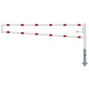 Drehbare Handschranke, Breite 3000 mm, Rot/Weiß,...