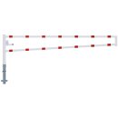 Drehbare Handschranke, Breite 3500 mm, Rot/Weiß,...