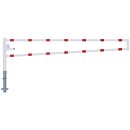 Drehbare Handschranke, Breite 3500 mm, Rot/Weiß,...