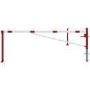 Drehbare Handschranke mit Auflagepfosten und...