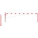 Drehbare Handschranke mit Auflagepfosten und...