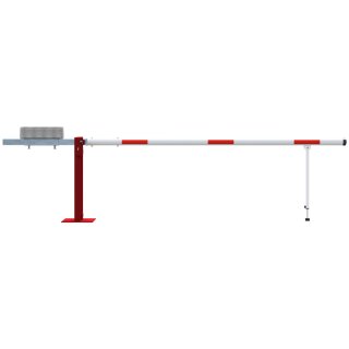 Wegeschranke mit Gegengewicht und Pendelstütze, Lichtweite: 3000 mm, für Profilzylinderschloss