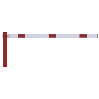 Kompakte Handschranke mit Gasdruckfeder, Lichtweite 2500 mm, für Vorhangschloss