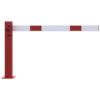 Kompakte Handschranke mit Gasdruckfeder, Lichtweite 1500 mm, für Dreikantverschluss