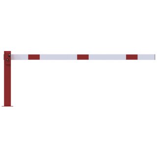 Kompakte Handschranke mit Gasdruckfeder, Lichtweite 2500 mm, für Dreikantverschluss