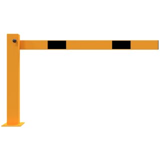 Kompakte Handschranke mit Gasdruckfeder, Lichtweite 1500 mm, für Vorhangschloss