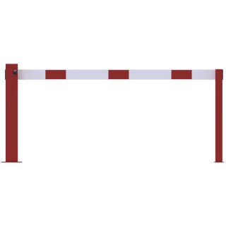 Kompakte Handschranke mit festem Auflagepfosten, Lichtweite 2000 mm, für Vorhangschloss