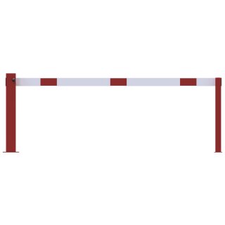 Kompakte Handschranke mit festem Auflagepfosten, Lichtweite 2500 mm, für Vorhangschloss