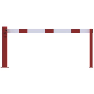 Kompakte Handschranke mit festem Auflagepfosten, Lichtweite 2000 mm, für Dreikantverschluss