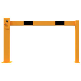 Kompakte Handschranke mit festem Auflagepfosten, Lichtweite 1500 mm, für Dreikantverschluss