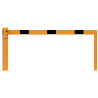 Kompakte Handschranke mit festem Auflagepfosten, Lichtweite 2000 mm, für Profilzylinderschloss