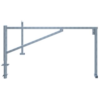 Drehbare Handschranke mit zwei Auflagepfosten, Lichtweite 2500 mm, für Profilzylinderschloss