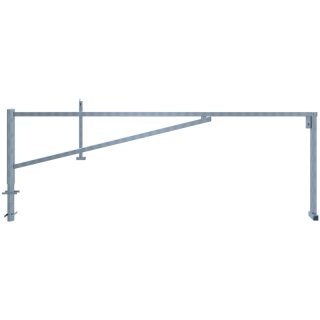 Drehbare Handschranke mit zwei Auflagepfosten, Lichtweite 4000 mm, für Profilzylinderschloss
