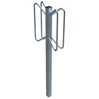 Fahrradständer Einzelparker, Radeinstellung doppelseitig