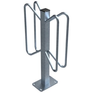 Fahrradständer Einzelparker, Radeinstellung doppelseitig