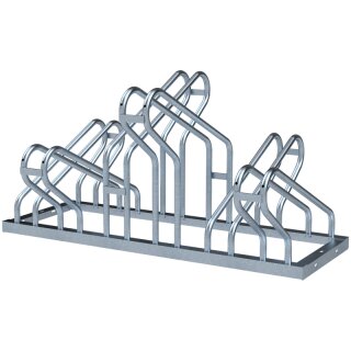 Fahrradständer Bügelparker, Radeinstellung doppelseitig