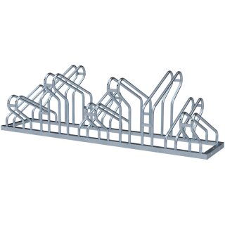 Fahrradständer Bügelparker, Radeinstellung doppelseitig