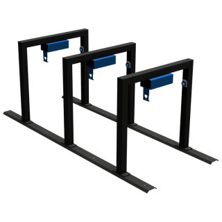 Fahrradanlehnbügel als Reihenanlage für E-Bike