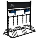 Mobiler Fahrradständer mit Werbeschild für E-Bike