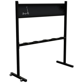 Mobiler Scooterständer mit Werbeschild