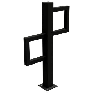 Fahrradständer Einzelparker in schwarz-matt