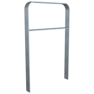 Fahrradanlehnbügel aus Flachstahl in gebogener Ausführung