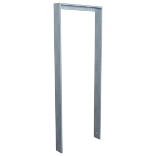 Fahrradanlehnbügel aus Flachstahl mit Unterzug