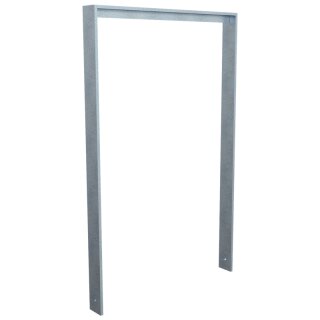 Fahrradanlehnbügel aus Flachstahl mit Unterzug