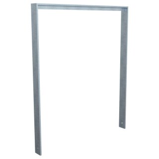 Fahrradanlehnbügel aus Flachstahl mit Unterzug