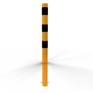 Stahlrohrpoller Ø 89 mm gelb/schwarz