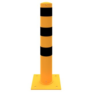 Stahlrohrpoller Ø 152 mm, Neigbar, gelb/schwarz