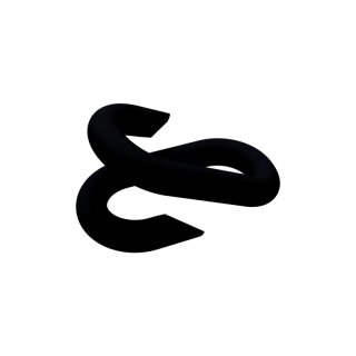 Verbindungsglied für Kette aus Stahl schwarz beschichtet