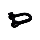 Schäkel verzinkt und schwarz beschichtet