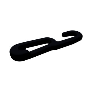 Hakenglied aus Kunststoff, schwarz, 6 mm
