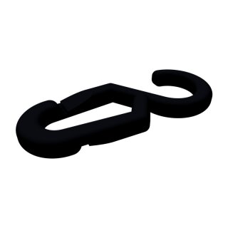 Hakenglied aus Kunststoff, schwarz, 8 mm