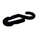 Hakenglied aus Kunststoff, schwarz, 8 mm