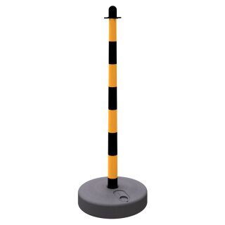 Kettenständer aus Kunstoff in gelb/schwarz