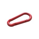 Karabinerhaken aus Stahl, Rot