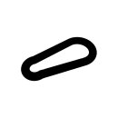 Karabinerhaken aus Stahl, Schwarz