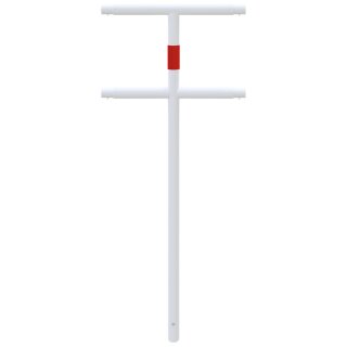 Mittelpfosten Stahlrohr Ø 48 mm, weiß/rot