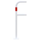 Endpfosten Stahlrohr Ø 48 mm, weiß/rot