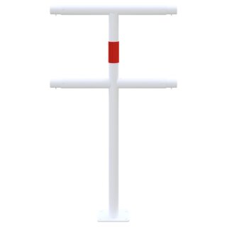 Mittelpfosten Stahlrohr Ø 48 mm, weiß/rot