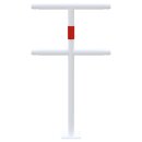 Mittelpfosten Stahlrohr Ø 48 mm, weiß/rot