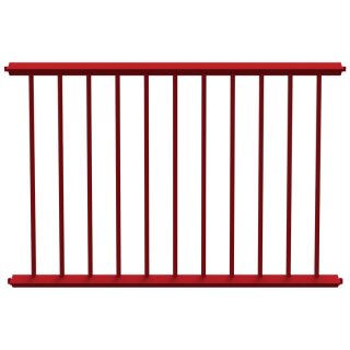 Schutzzaungitter Stahlrohr, Länge 1500 mm, Rot