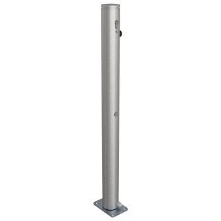 Edelstahlpfosten "geschliffen" Rund Ø 76 mm, Überflur 900 mm