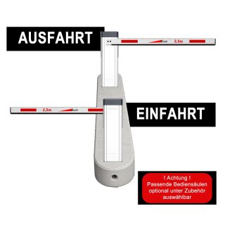 P-Doppelanlage MITTE mit Schrankenbaum 2,5m