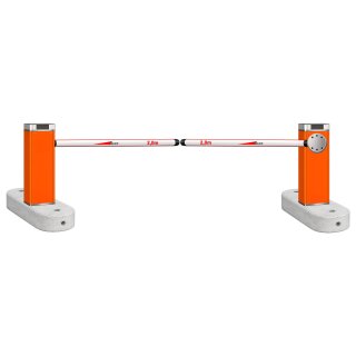 Doppelanlage - Verkehrsinsel 120x60x25cm mit Schranke und Schrankenbaum