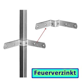 Befestigungslasche "für Eckpfosten" Profil 30x30mm