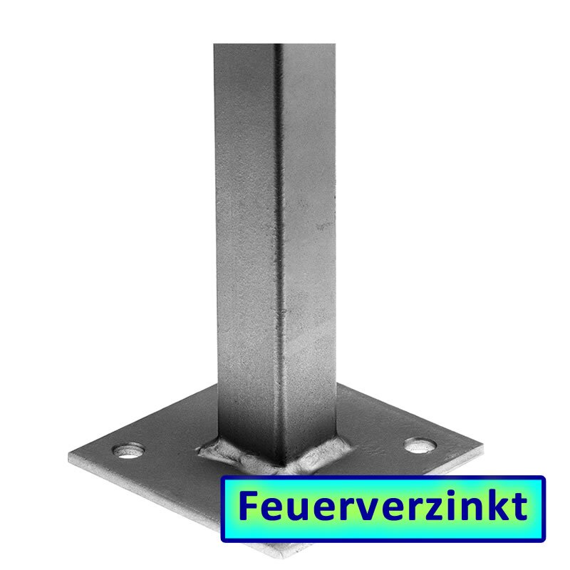 Universalpfosten Direkt Gegen Platte Geschweißt
