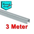 U-Führungsschiene Typ 30 Industrie 3m, V2A 85539/3m